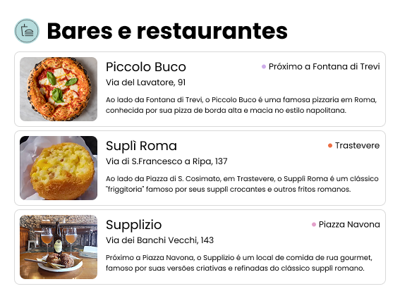 Dicas de bares e restaurantes